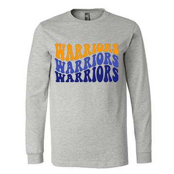 Warriors Wave Long Sleeve Athletic Gray