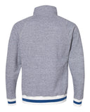 PEPPERED ROYAL FLEECE QUARTER ZIP