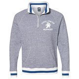 PEPPERED ROYAL FLEECE QUARTER ZIP