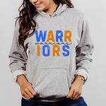 WARRIORS SPLIT -  TEES AND SWEATSHIRTS - YOUTH AND ADULT - GRAY